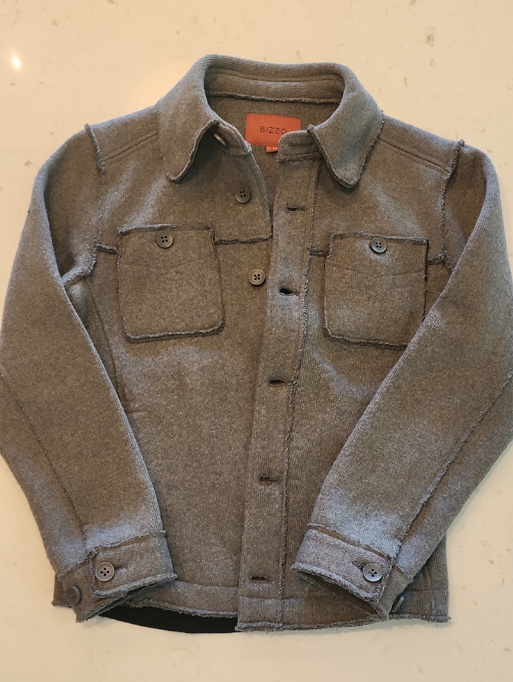 Men's Gray Bizzo Button-Up Jacket